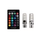 Set 2 Becuri T10 LED 12v RGB Cu Telecomanda Auto RU