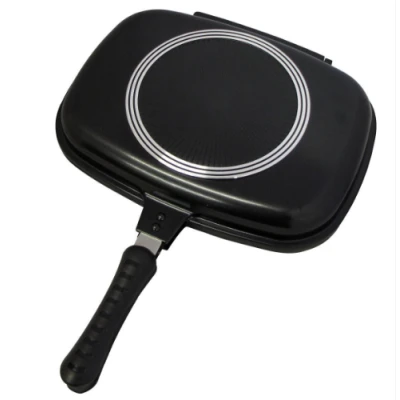 Tigaie Grill Dubla 32 cm  Garnitura Silicon   Maner Magnetic