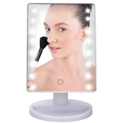 Oglinda pentru machiaj  LED, buton tactil