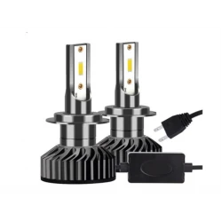 Set 2 becuri LED H7 F2 MINI COB 100W lumina alb-rece 12.000 lumeni
