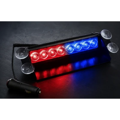 Stroboscop LED auto parbriz COB rosu albastru 