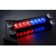 Stroboscop LED auto parbriz COB rosu albastru 