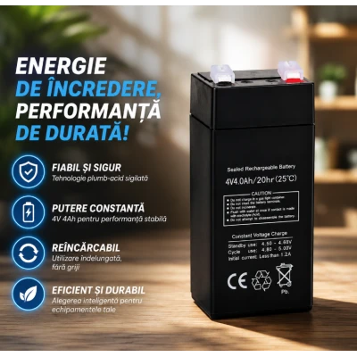 Acumulator Reincarcabil MX941 Plumb Acid 4V 4Ah pentru Cantar Electronic de 350kg