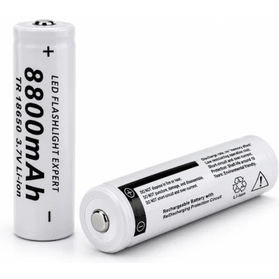 Set 2 Acumulatori ALBI Li-Ion Tip 18650 8800 mAh 3.7V terminal cu varf