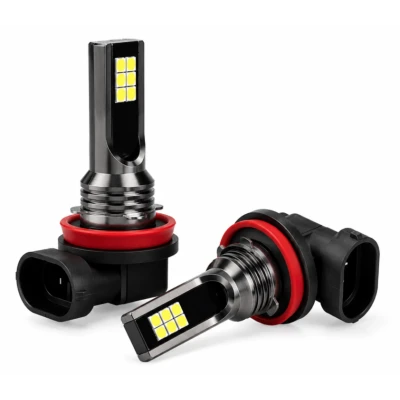 Set 2 becuri auto H11/H8 12 LED putere 80W temperatura 6000K