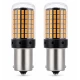 Set 2 Becuri LED semnalizare ORANGE soclu Pw 180 grade LED 1156 led 144 SMD PW21