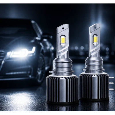 Set 2 becuri LED H15 Canbus 120W 12000LM fara eroare lumina alb rece