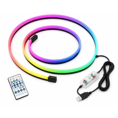 Set 2 benzi acrilice 110cm si 35cm, lumina ambientala auto RGB, alimentare USB