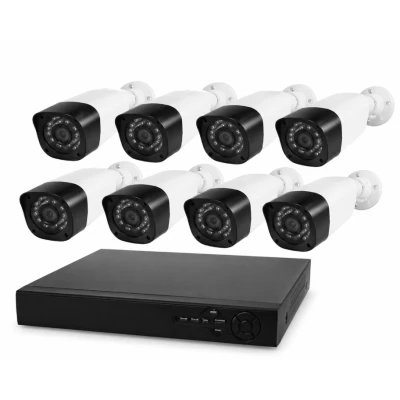 Sistem de supraveghere cu 8 camere exterior 1080P Kit AHD compresie video H.265