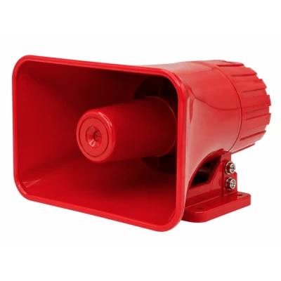 Portavoce-megafon auto 12V cu inregistrare si slot USB 40W  Rosie Dreptunghiulara 