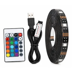Kit banda LED RGB pentru TV lungime 5 m telecomanda inclusa