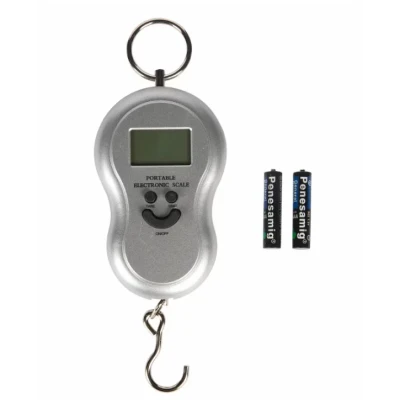 Cantar electronic portabil 40 Kg cu carlig si afisaj digital baterii Incluse colorat  MX939