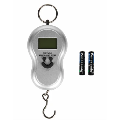 Cantar electronic portabil 40 Kg cu carlig si afisaj digital baterii Incluse colorat  MX939