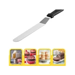 Set 2 Spatule pentru torturi 27x3cm inox negre