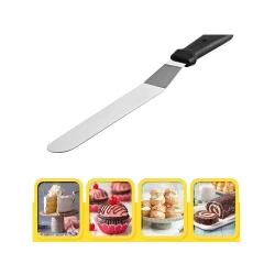 Set 2 Spatule pentru torturi 27x3cm inox negre