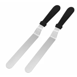 Set 2 Spatule pentru torturi 27x3cm inox negre