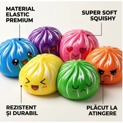 Jucarie Antistres Squishy design dragalas material elastic model si culoare aleatorie tip Jucarie senzoriala