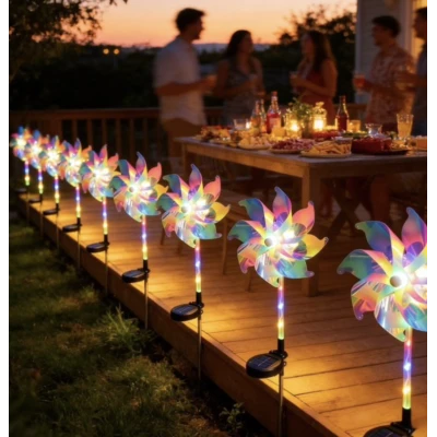 Set 2 Lampi solare decorative tip Morisca LED Multicolor cu schimbare automata a culorilor
