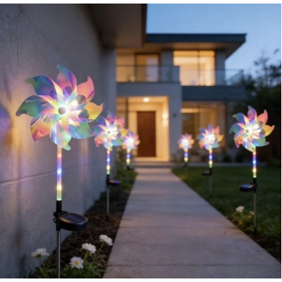 Set 2 Lampi solare decorative tip Morisca LED Multicolor cu schimbare automata a culorilor