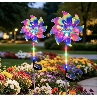 Set 2 Lampi solare decorative tip Morisca LED Multicolor cu schimbare automata a culorilor