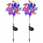 Set 2 Lampi solare decorative tip Morisca LED Multicolor cu schimbare automata a culorilor
