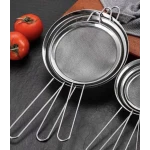 Set 3 strecuratori fine din inox cu maner dimensiuni diferite