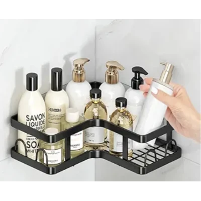 Set 5 Organizatoare pentru baie de colt montare fara gaurire Autoadezive 