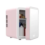 Mini frigider pentru cosmetice 12V 220V capacitate 5L Functie de Incalzire/Racire cu Oglinda LED