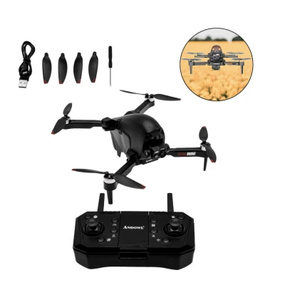 Drona Andowl GST69 cu camera 4K zbor stabilizat pana la 120 metri culoare neagra