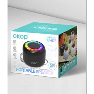 Boxa portabila bluetooth OKOP KP826 incarcare Wireless Lumini RGB