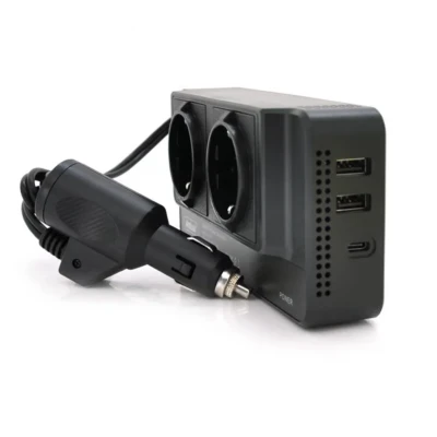 Invertor curent auto 300W 12V/220V USB CC8200