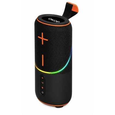 Boxa portabila bluetooth OKOP KP 806 RGB de 20W Bas puternic sunet la 360