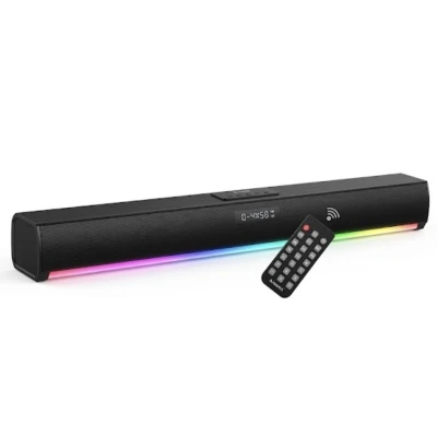 Bara de sunet wireless bluetooth cu iluminare RGB si telecomanda Andowl Q YX58