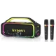 Boxa wireless Bluetooth cu 2 microfoane si iluminare RGB Andowl Q YX64