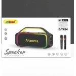 Boxa wireless Bluetooth cu 2 microfoane si iluminare RGB Andowl Q YX64