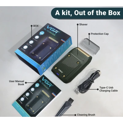 Aparat de ras electric VGR V 353 pentru barba fata si contur USB autonomie 60 minute