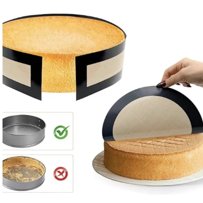 Tava de copt rotunda silicon alimentar reutilizabila rezistenta la caldura 30x30cm