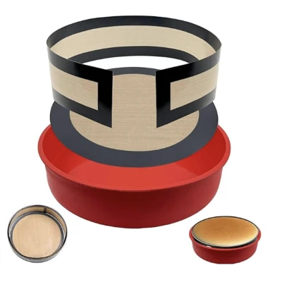 Tava de copt rotunda silicon alimentar reutilizabila rezistenta la caldura 30x30cm