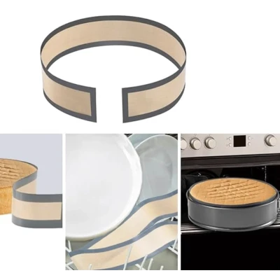Tava de copt rotunda silicon alimentar reutilizabila rezistenta la caldura 30x30cm