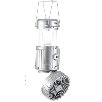 Lanterna solara portabila 3 in 1 cu ventilator de camping CB 9299F