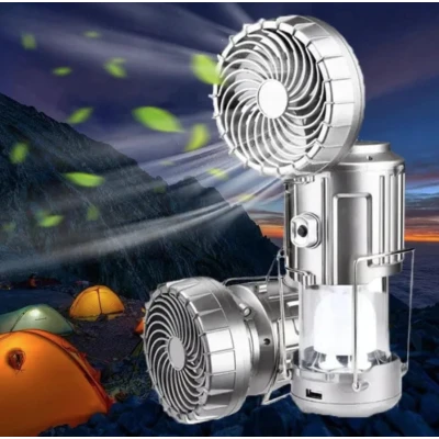 Lanterna solara portabila 3 in 1 cu ventilator de camping CB 9299F