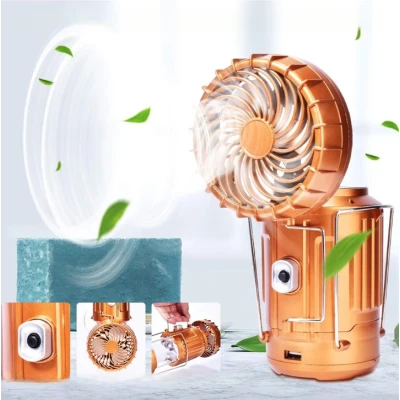 Lanterna solara portabila 3 in 1 cu ventilator de camping CB 9299F