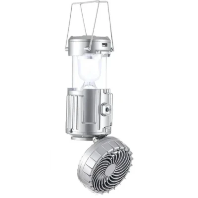 Lanterna solara portabila 3 in 1 cu ventilator de camping CB 9299F