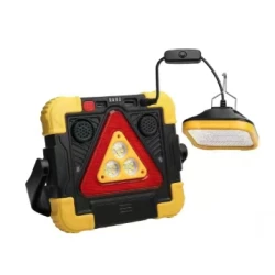 Lampa multifunctionala COBA CB 7138 panou solar triunghi de avertizare lumina COB si Magnet