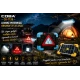 Lampa multifunctionala COBA CB 7138 panou solar triunghi de avertizare lumina COB si Magnet