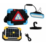 Lampa multifunctionala COBA CB 7138 panou solar triunghi de avertizare lumina COB si Magnet
