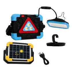 Lampa multifunctionala COBA CB 7138 panou solar triunghi de avertizare lumina COB si Magnet
