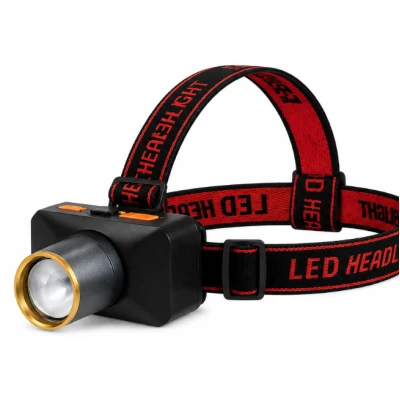 Lanterna de cap CB 665 TG reincarcabila USB Zoom reglabila afisaj digital baterie