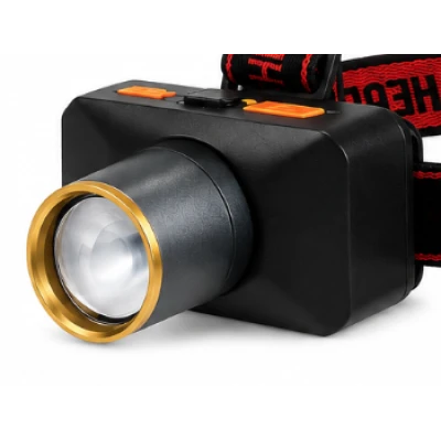 Lanterna de cap CB 665 TG reincarcabila USB Zoom reglabila afisaj digital baterie