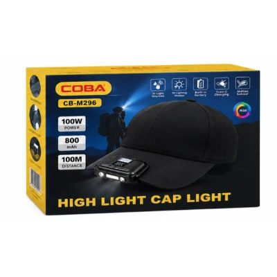 Lanterna LED pentru sapca COBA CB M296 RGB + Lumina alba 10 Moduri de Iluminare